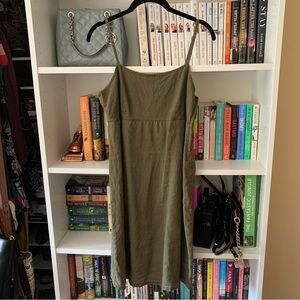 Abercrombie & Fitch Green Linen Dress Size Small